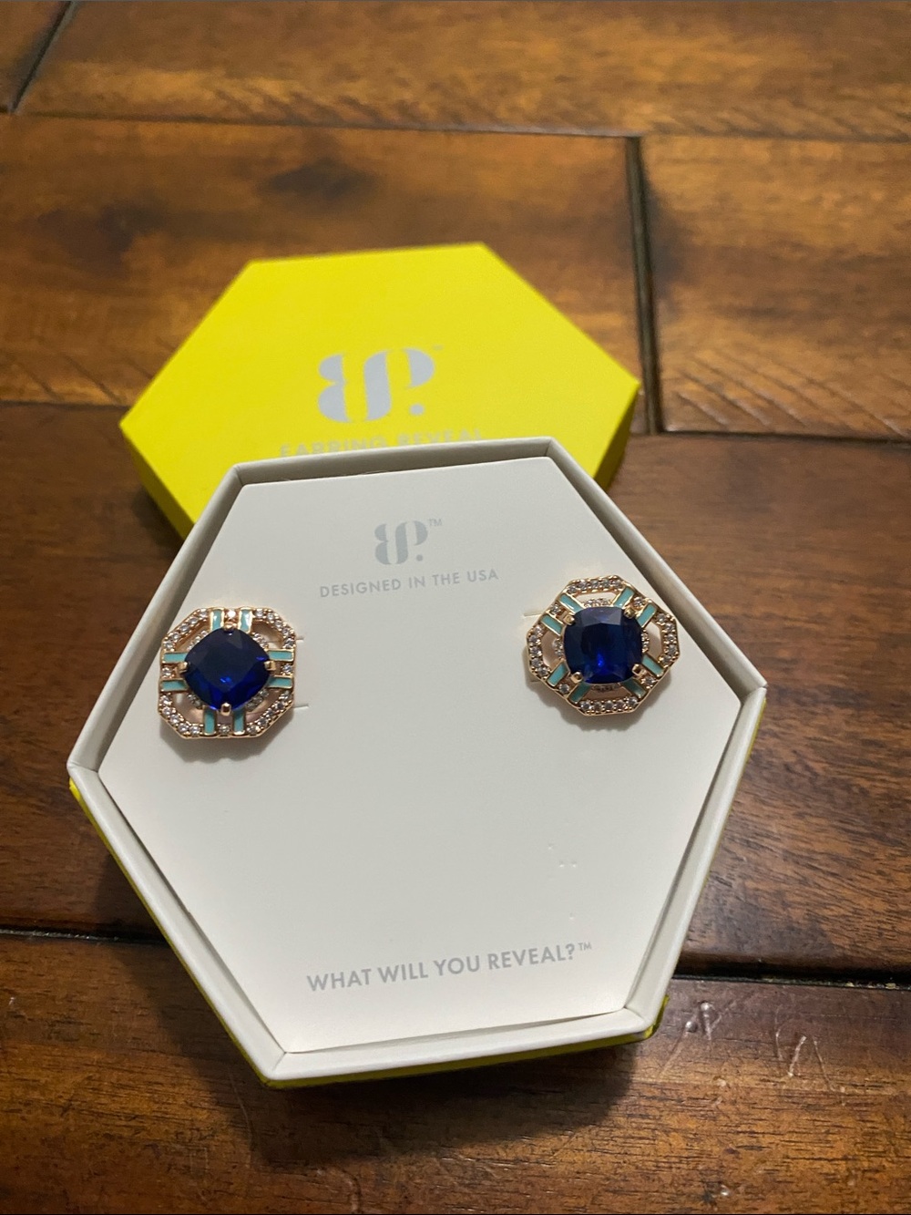 Bomb Party OG Originals Earrings - Lab Created Burma Blue Spinel - Rose Gold
